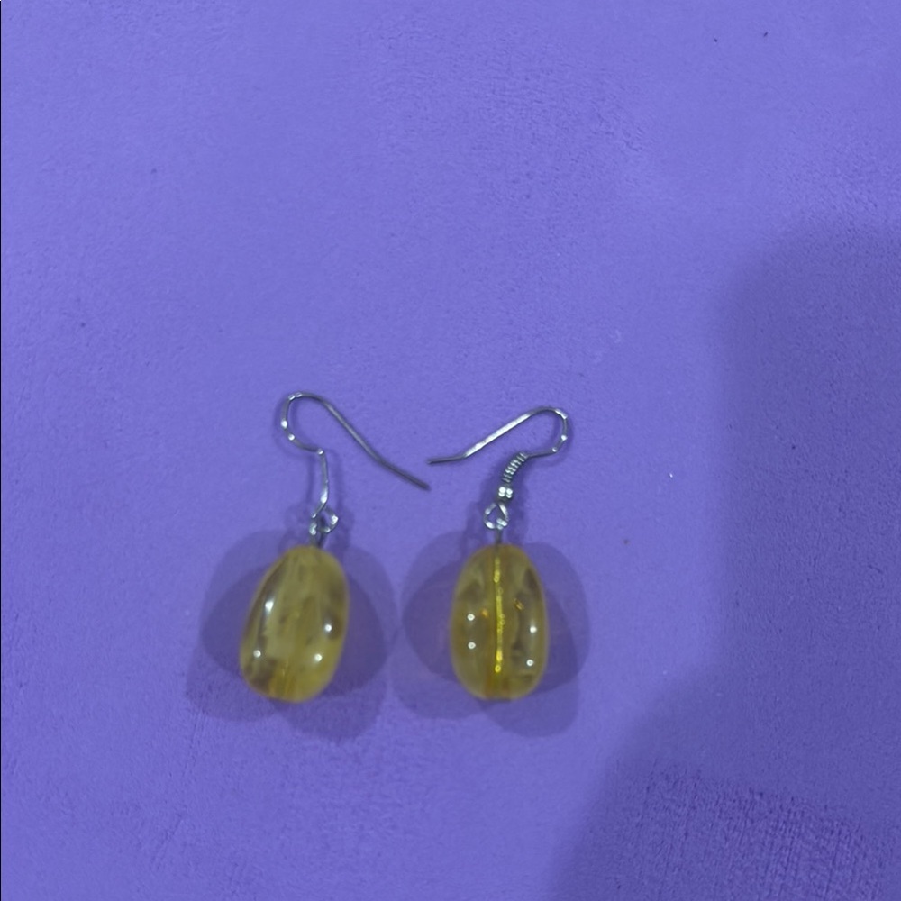 Yellow Drop Earrings